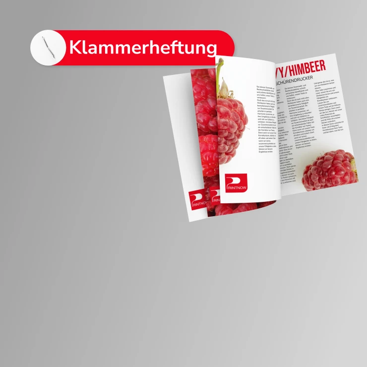 Broschüren klammergeheftet